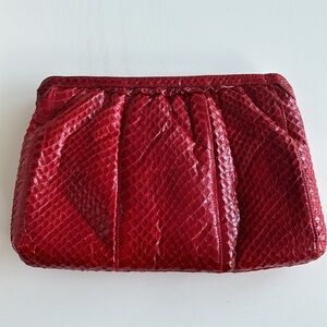 VTG Palizzie Red Snake Clutch